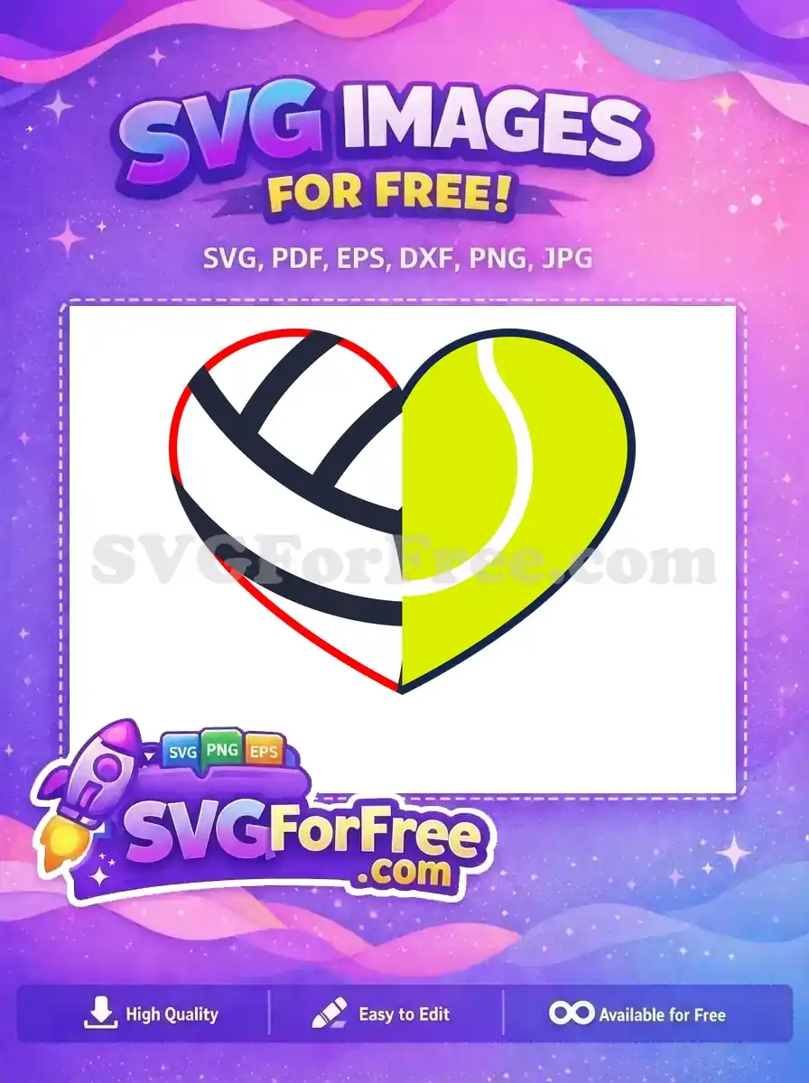 Free Volleyball Red Outline Free Tennis Ball Sport Free SVG