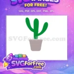 Free Green Cactus Free Potted Plant Miscellaneous Cut Free SVG 2 - Instant Download