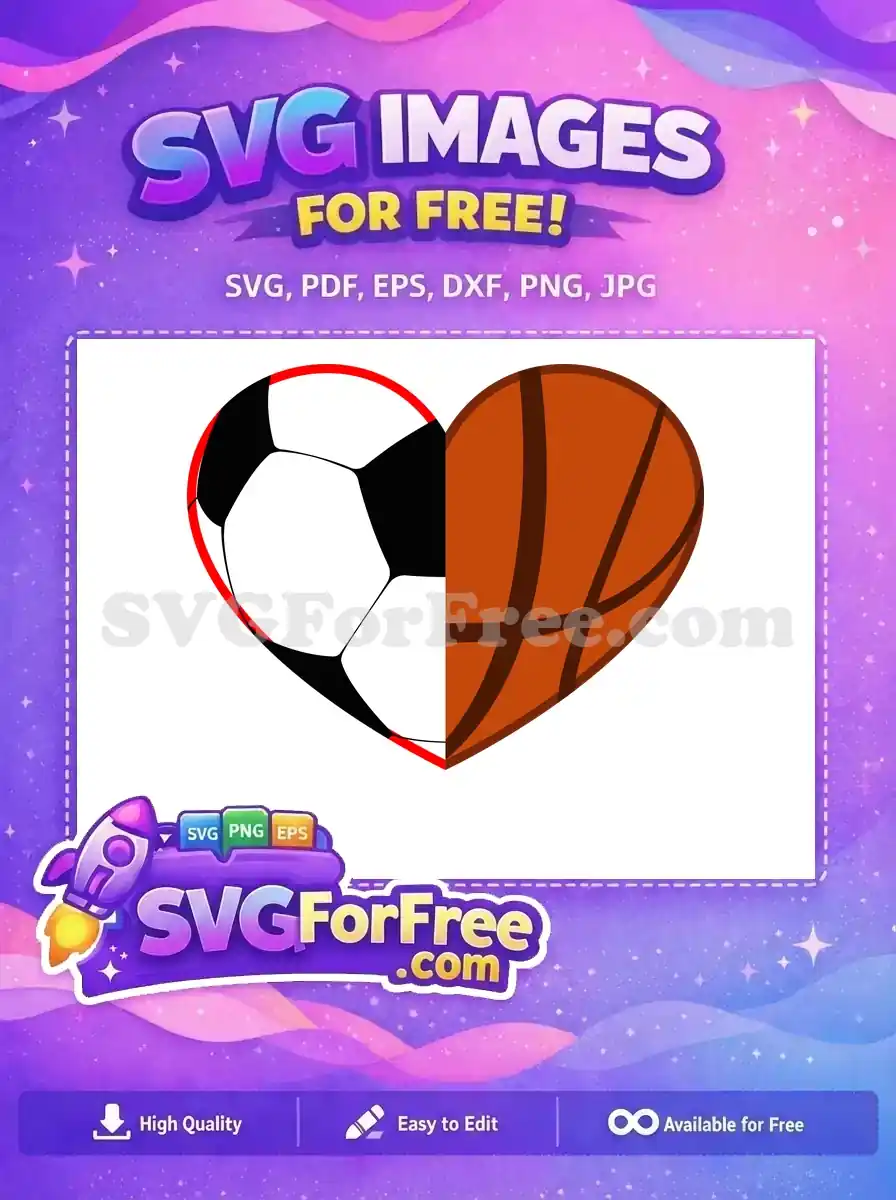 Free Soccer Ball Free Basketball Sport Heart Free SVG