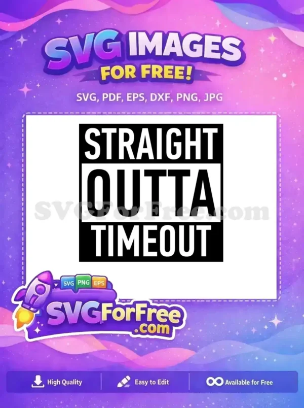 Free Straight Letters Free Outta Letters TimeOut Free SVG