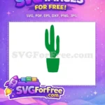 Free Green Cactus Plant Free Silhouette Miscellaneous Free SVG - Instant Download