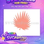 Free Pointed Leaf Free Salmon Color Cutout Summer Free SVG - Instant Download