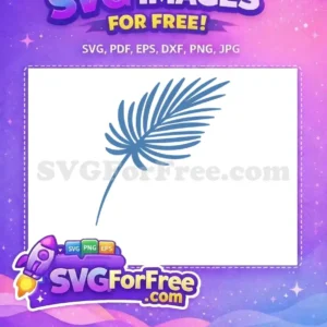 Free Blue Leaf Free Palm Frond Summer Free SVG