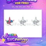 Free Pink Horn Free Floral Unicorn Miscellaneous Cut Free SVG - Instant Download