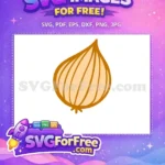 Free Brown Onion Free Cut Vegetable Miscellaneous Free SVG - Instant Download