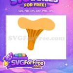 Free Yellow Chanterelle Mushroom Free Edible Fungus Food Free SVG - Instant Download