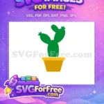 Free Green Cactus Free Yellow Pot Miscellaneous Free SVG 3 - Instant Download