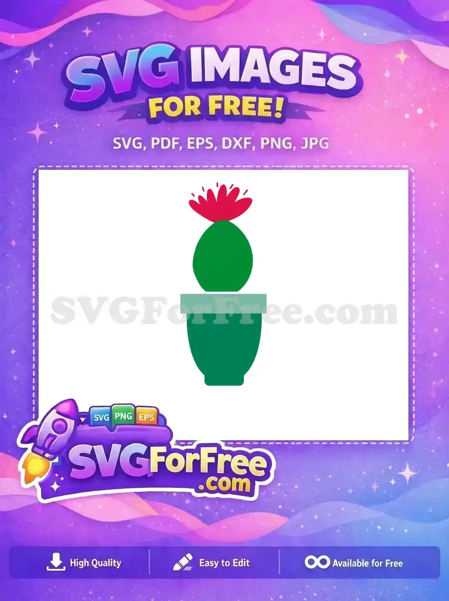 Free Potted Plant Free Red Flower Cute Free SVG