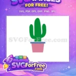 Free Green Cactus Free Pink Pot Plant Free SVG 1 - Instant Download