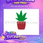 Free Green Potted Plant Free Cut Design Miscellaneous Free SVG - Instant Download