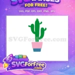 Free Green Cactus Free Pink Pot Miscellaneous Free SVG 3 - Instant Download