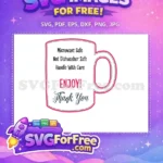 Free Enjoy Thank You Text Free Coffee Cup Free SVG - Instant Download
