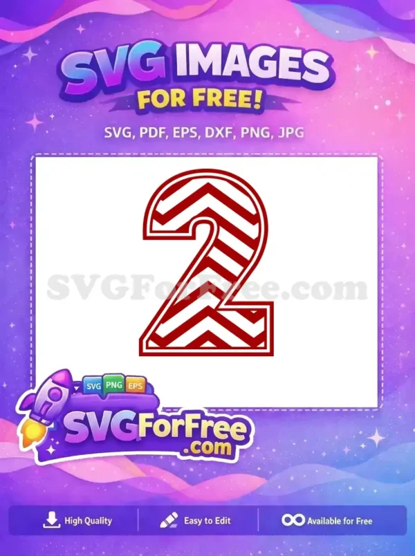 Free Number Two Free Zigzag Pattern Miscellaneous Free SVG