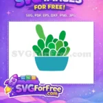 Free Green Leafy Greens Free Blue Bowl Cut Free SVG - Instant Download