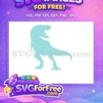 Free T-Rex Silhouette Free Dinosaur Cut Jurassic Free SVG - Instant Download
