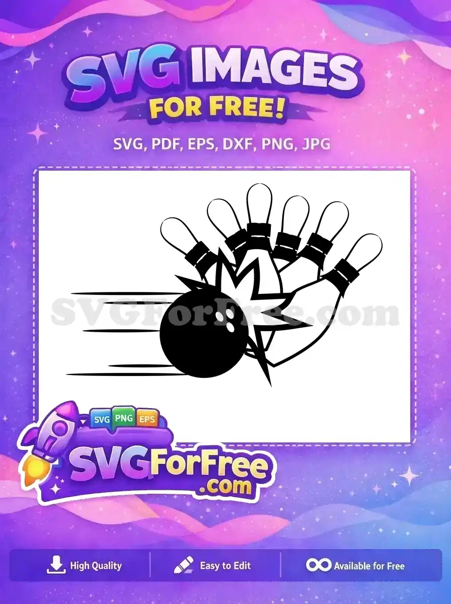 Free Bowling Strike Free Mix Monogram Design Free SVG