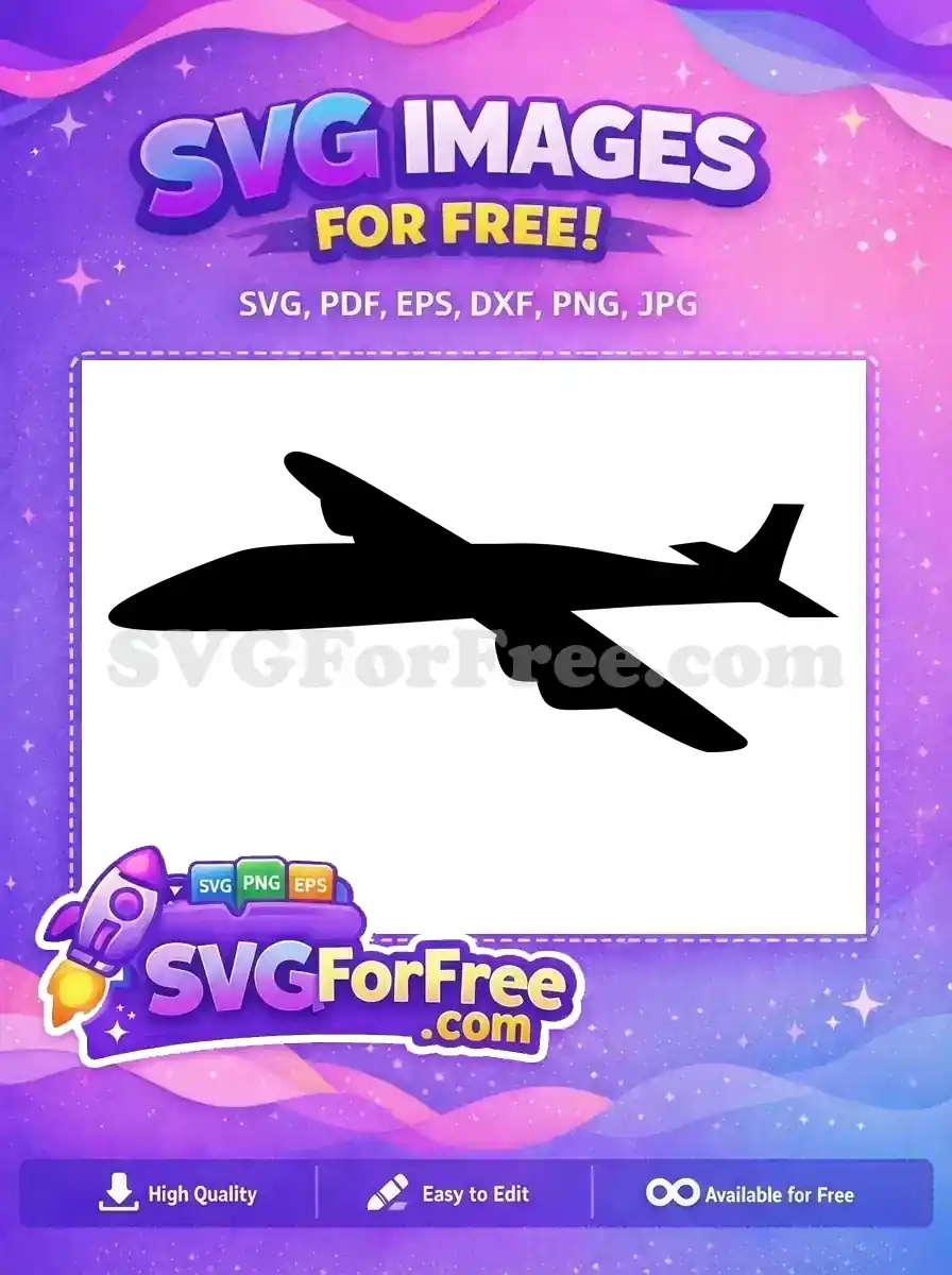 Free Airplane Silhouette Free Jet Plane Transportation Free SVG