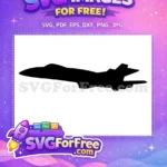 Free Fighter Jet Free Silhouette Aircraft Plane Free SVG - Instant Download