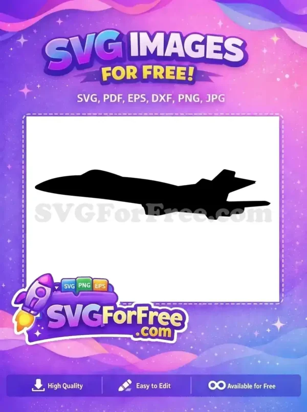 Free Fighter Jet Free Silhouette Aircraft Plane Free SVG