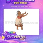 Free Dancing Grandma Free Coral Top Moana Free SVG - Instant Download