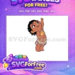 Free Pointing Up Free Shell Held Moana Free SVG - Instant Download