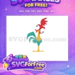 Free Hei Hei Scared Free Chicken Moana Free SVG - Instant Download