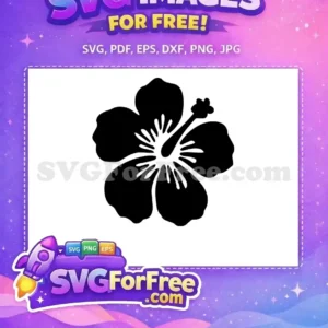 Free Black Hibiscus Flower Free Silhouette Moana Free SVG