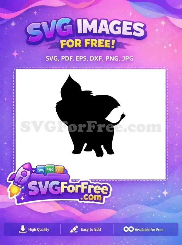 Free Hei Hei Silhouette Free Rooster Outline Moana Free SVG