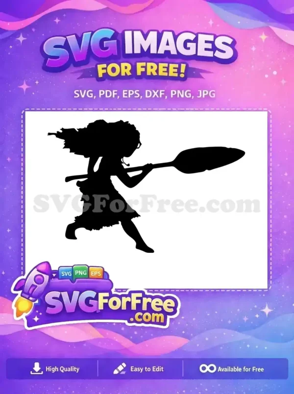 Free Silhouette Spoon Free Moana Character Moana Free SVG