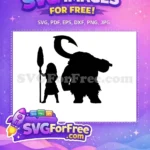 Free Silhouette Moana Free Maui with Hook Moana Free SVG - Instant Download