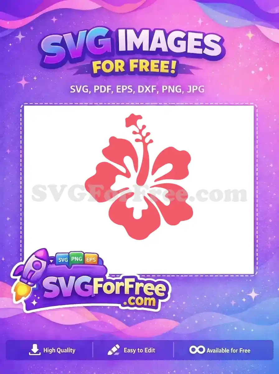 Free Pink Hibiscus Free Moana Flower Free SVG
