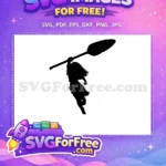 Free Silhouette Paddle Free Arm Raised Moana Free SVG - Instant Download