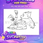 Free Hei Hei Free Pua Lineart Moana Free SVG - Instant Download