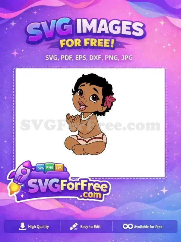 Free Smiling Toddler Free Flower Detail Moana Free SVG Free Smiling Toddler Free Flower Detail Moana Free SVG