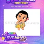Free Smiling Baby Free Moana Holding Flowers Movie Free SVG - Instant Download