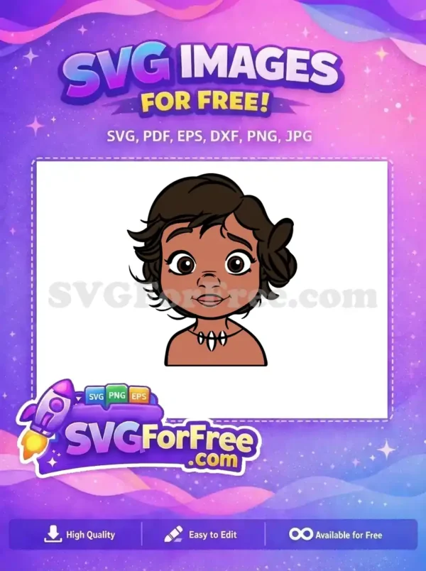 Free Smiling Face Free Brown Eyes Moana Free SVG