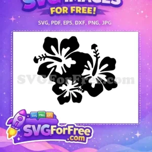 Free Black Hibiscus Flowers Free Tropical Floral Moana Free SVG