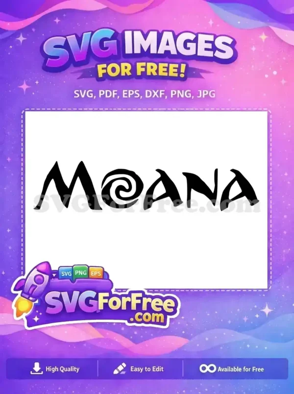 Free Bold Font Free Spiral Design Moana Free SVG