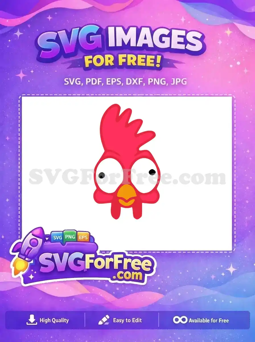 Free Hei Hei Googly Eyes Free Chicken Moana Free SVG
