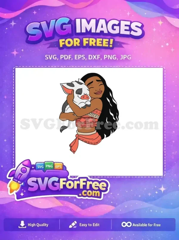 Free Smiling Moana Free Hugging Pua Moana Free SVG Free Smiling Moana Free Hugging Pua Moana Free SVG