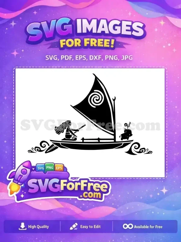 Free Wavy Hair Free Pua Pig Moana Free SVG 1