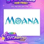 Free Ocean Gradient Free Moana Title Movie Free SVG - Instant Download