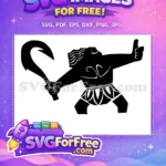 Free Black Maui Hook Free Confident Pose Moana Free SVG - Instant Download