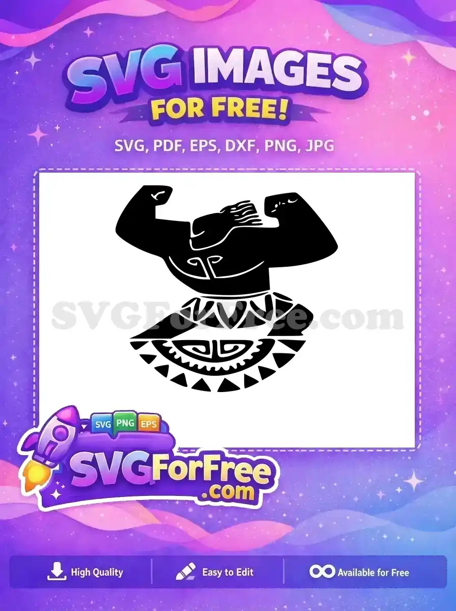 Free Strong Pose Free Polynesian Tattoo Moana Free SVG