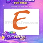 Free Calligraphy Letter E Free Orange Moana Font Free SVG - Instant Download