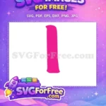Free Pink Letter Free Moana Alphabet One Free SVG - Instant Download