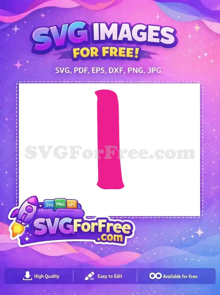 Free Pink Letter Free Moana Alphabet One Free SVG