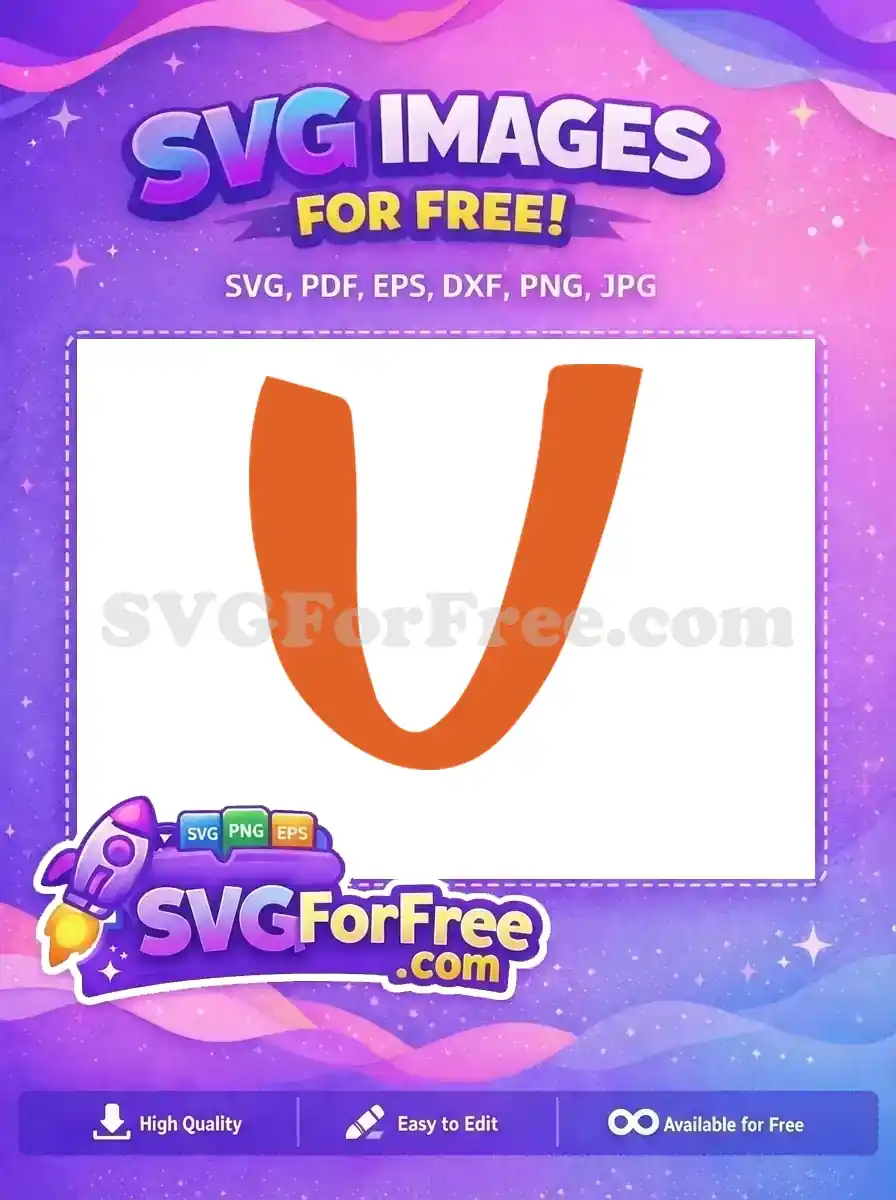 Free Orange Moana Font Free Letter U Movie Free SVG