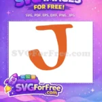 Free Orange Letter J Free Moana Font Free SVG - Instant Download