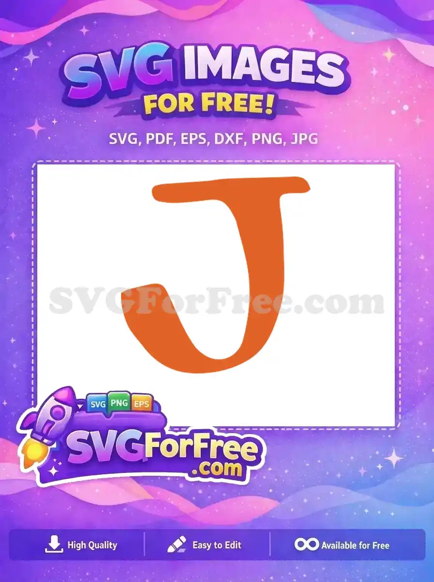Free Orange Letter J Free Moana Font Free SVG